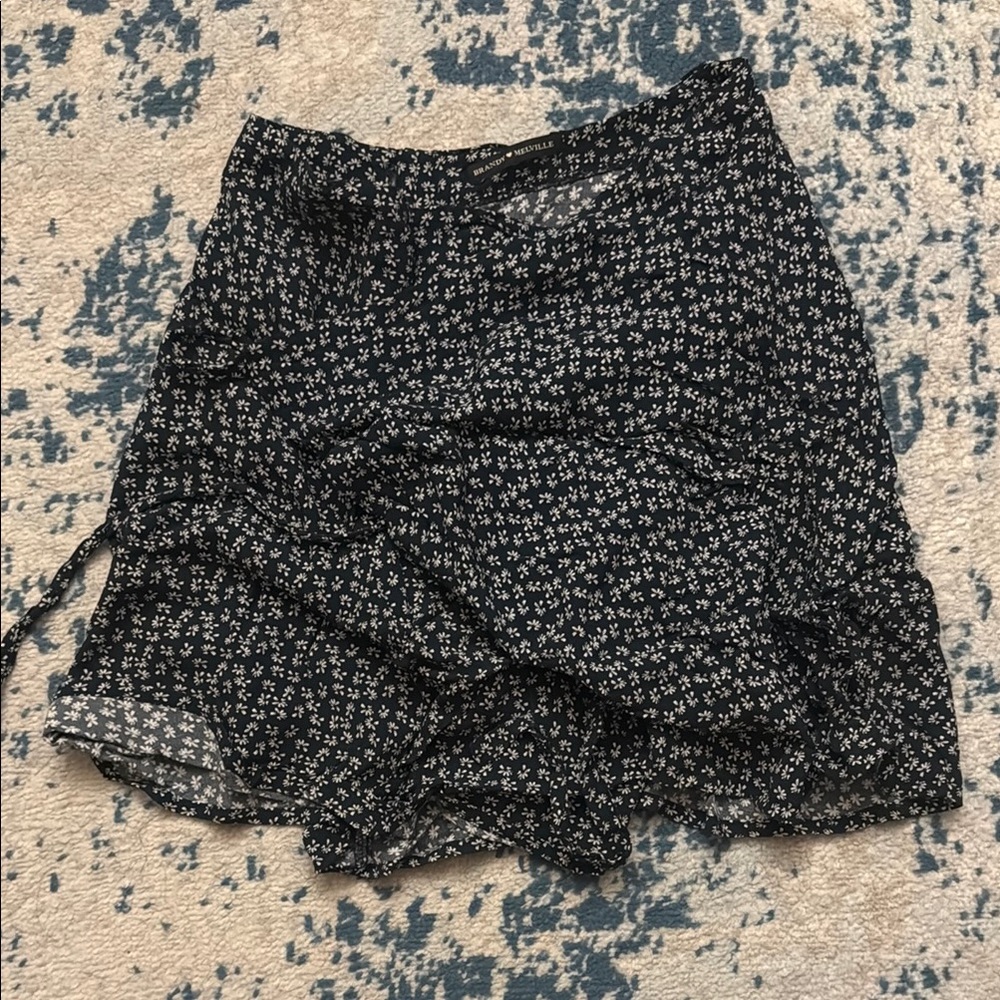 Brandy Melville Floral Tie Skirt